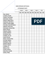 Attendance Sheet