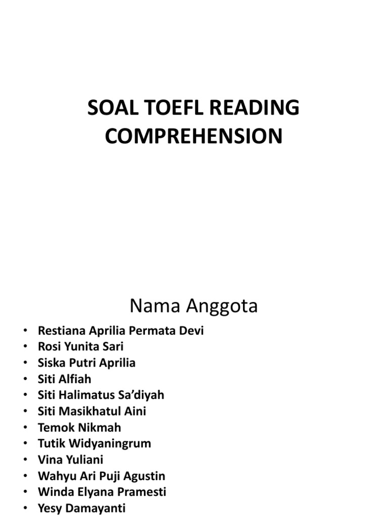 Soal Toefl Reading Comprehension Human Tooth Oral Hygiene