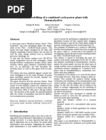 Dynamic Modelling of A Combined Cycle Power Plant With Thermosyspro