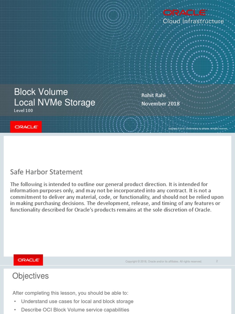 Oracle Cloud Block Volume 100 PDF Solid State Drive Backup