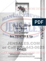 Caterpillar d3 Crawler Parts Manual SN 79u4709 and Up