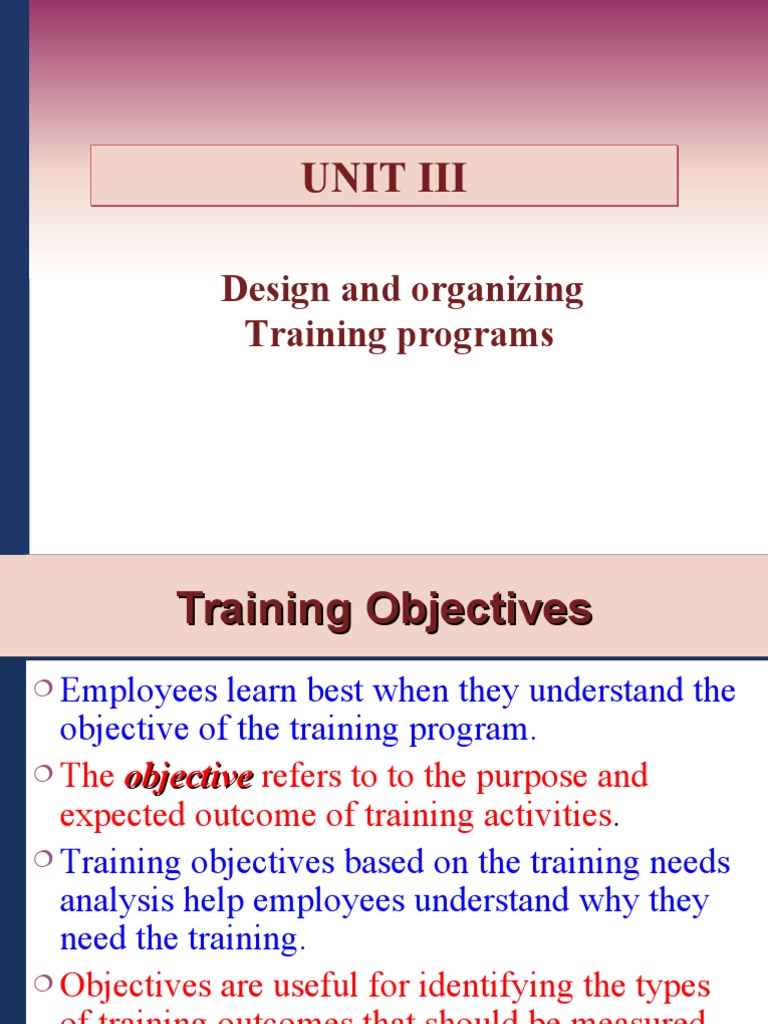 Effective Training Program Design Guide | PDF | Evaluation | Learning