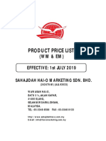 Malaysia - July Price List 2019 PDF