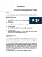 FIBER OPTIC CABLE - Technical Specifications