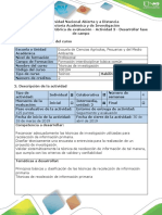 Desarrollar encuesta o entrevista para proyecto de investigación