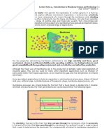 Lecture Notes 14 Introduction To Membrane Science and Technology 2019