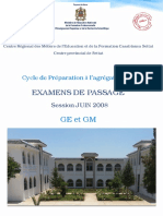 Examen de Passage Agregation 2018 GE GM