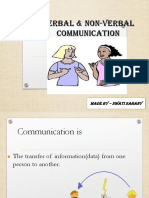 Verbal & Non-Verbal Communication: Made by - Swati Sahany