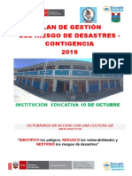 Plan de Gestion de Riesgo 2019