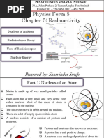 Physics Form 5 Chapter 5: Radioactivity: Prepared By: Sharvinder Singh