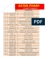 Aster Pharma Medicine Price List