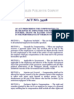ACT NO. 3428 Workmen's Compensation PDF