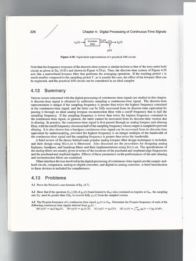 Chapter-4 DSP Problems (Third Edition, SK Mitra Text Book) | PDF