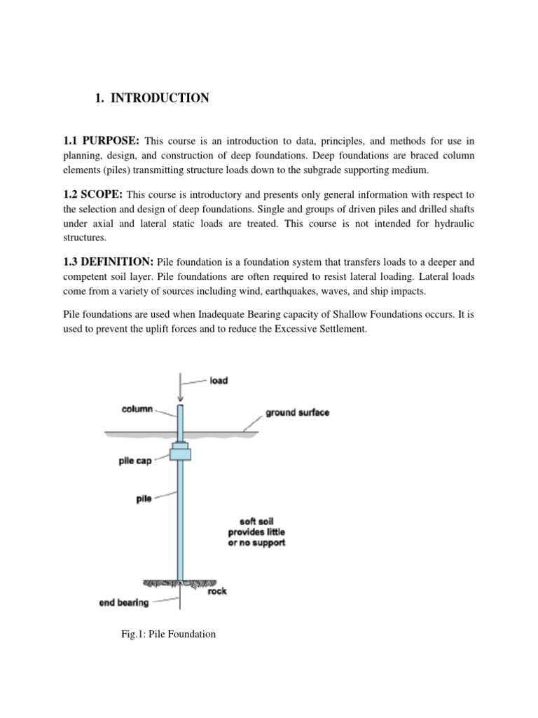 Introduction to Deep Foundation Design | PDF | Deep Foundation | Wind ...