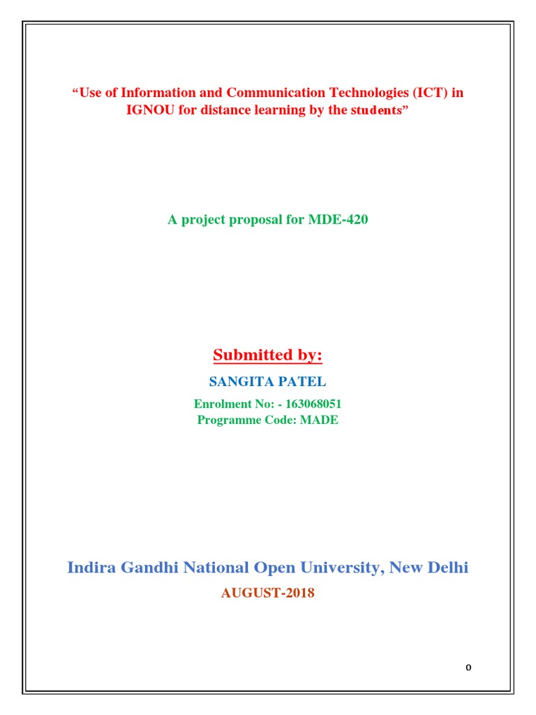 ICT in IGNOU Distance Learning | PDF | Educational Technology ...