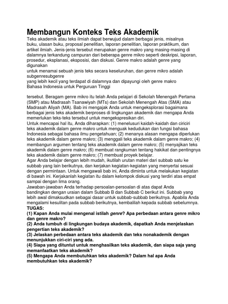Teks Akademik Dan Non Akademik