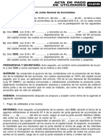 Acta de Pago de Utilidades