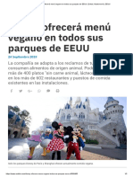 Disney Ofrecerá Menú Vegano