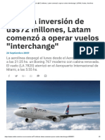 LATAM, Vuelos, Aerolínea