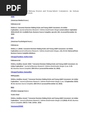 Citation Of Published Articles Citation Academic Journal