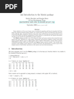 2nd Introduction To The Matrix Package