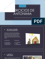 Ejercicios de Antonimia