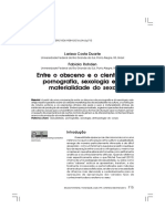 Entre o Obsceno e o Científico - Pornografia, Sexologia e A Materialidade Do Sexo PDF