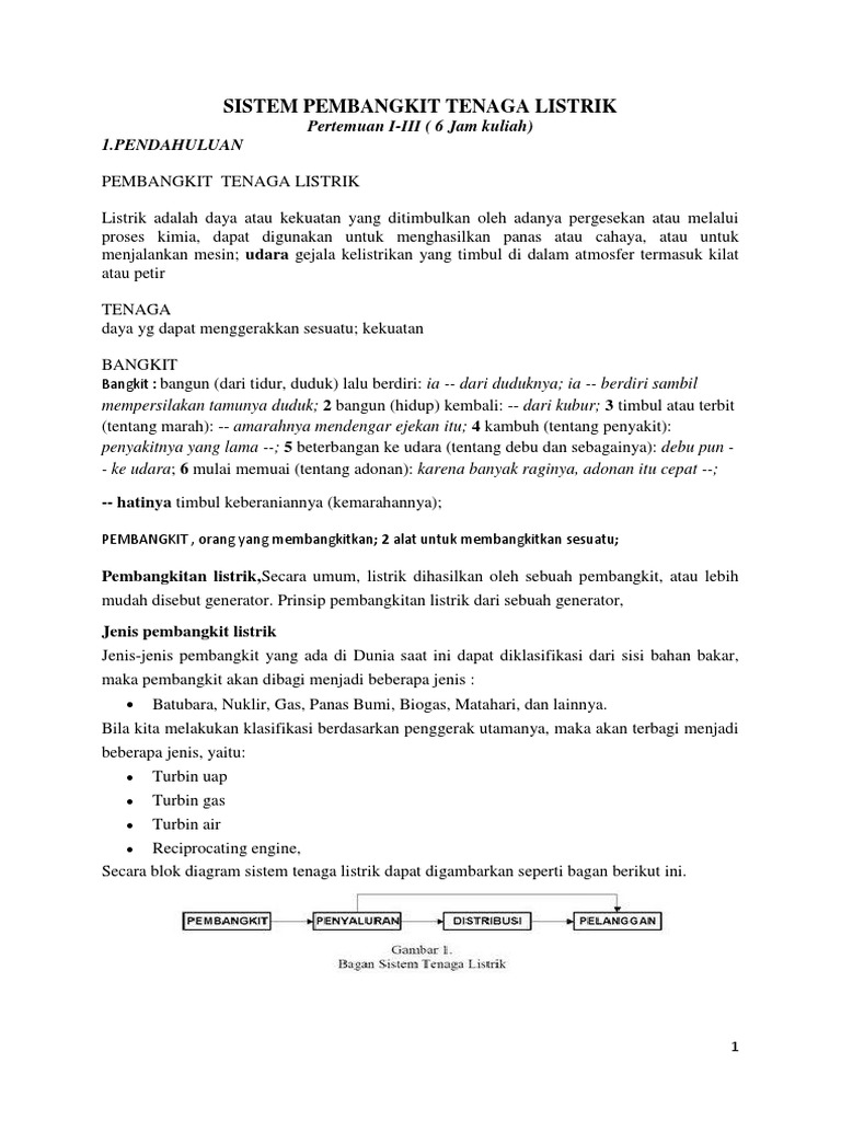 Buku I Dasar PTL &amp; PLTD | PDF