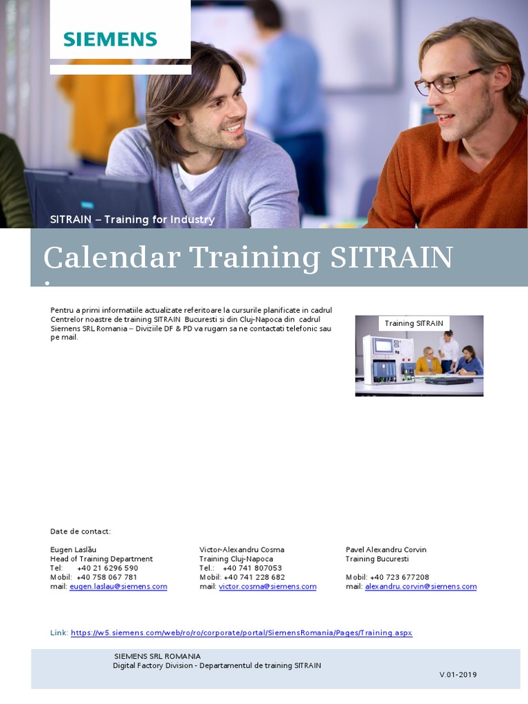SIEMENS TRAINING COURSE CATALOG intelligence overview