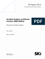 Accident Analysis and Barrier Function (AEB) Method: SKI Report 00:6