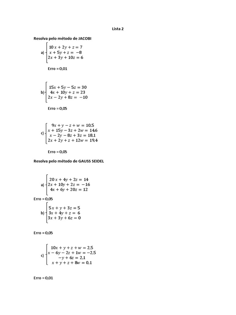 Lista 2 Pdf Pdf