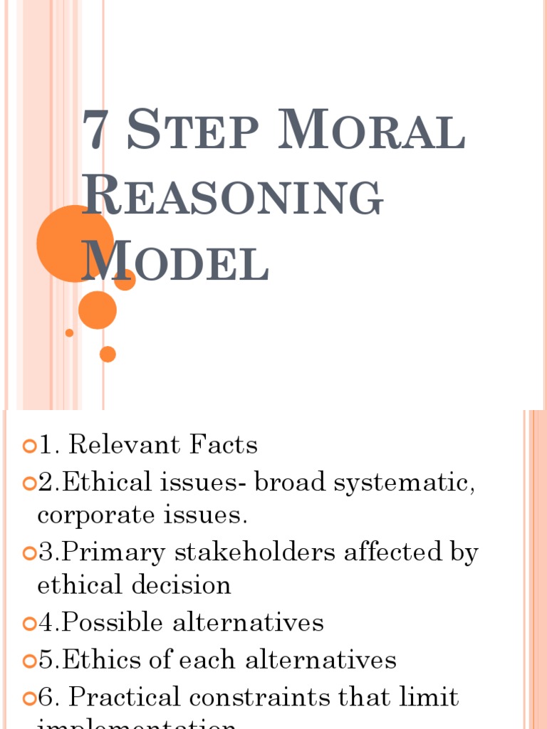 7 Steps of Moral Reasoning Model | PDF