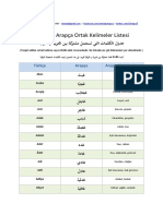 Türkçe Ve Arapçadaki Ortak 600 Kelime PDF