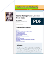 World Management Lessons From India: Site Abstract