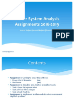Power System Analysis Assignments 2018 - 2019