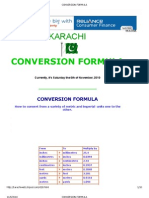 Conversion Formula