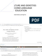 Chapter 1 Race Culture and Identities in Second Language Education