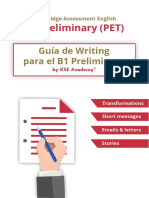 Guía de Writing B1 Preliminary PET SAMPLE