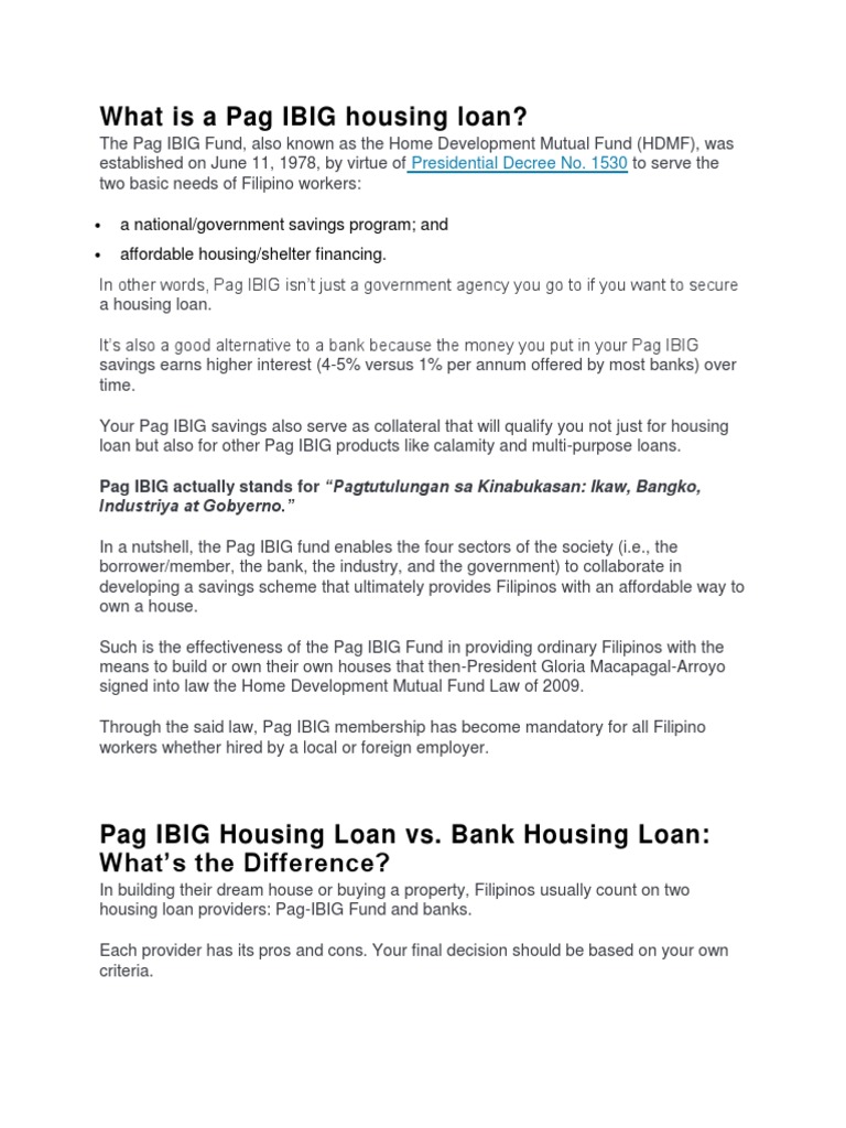 Pag IBIG Housing Loan Explained | PDF | Loans | Interest