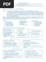 Psychology Fact Sheet