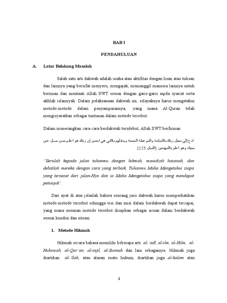 Bab I Pendahuluan A Latar Belakang Masalah