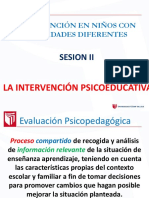 Intervención en Niños Con Habilidades Diferentes: Sesion Ii