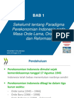 01 - Sekelumit Tentang Paradigma Perekonomian Indonesia Pada Masa Orde Lama, Orde Baru, Da