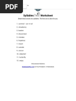 Syllables Worksheet - Free Printable Practice For 3rd Grade English Language Arts