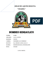 Bombeo Hidraulico: Universidad de Aquino Bolivia "Udabol"
