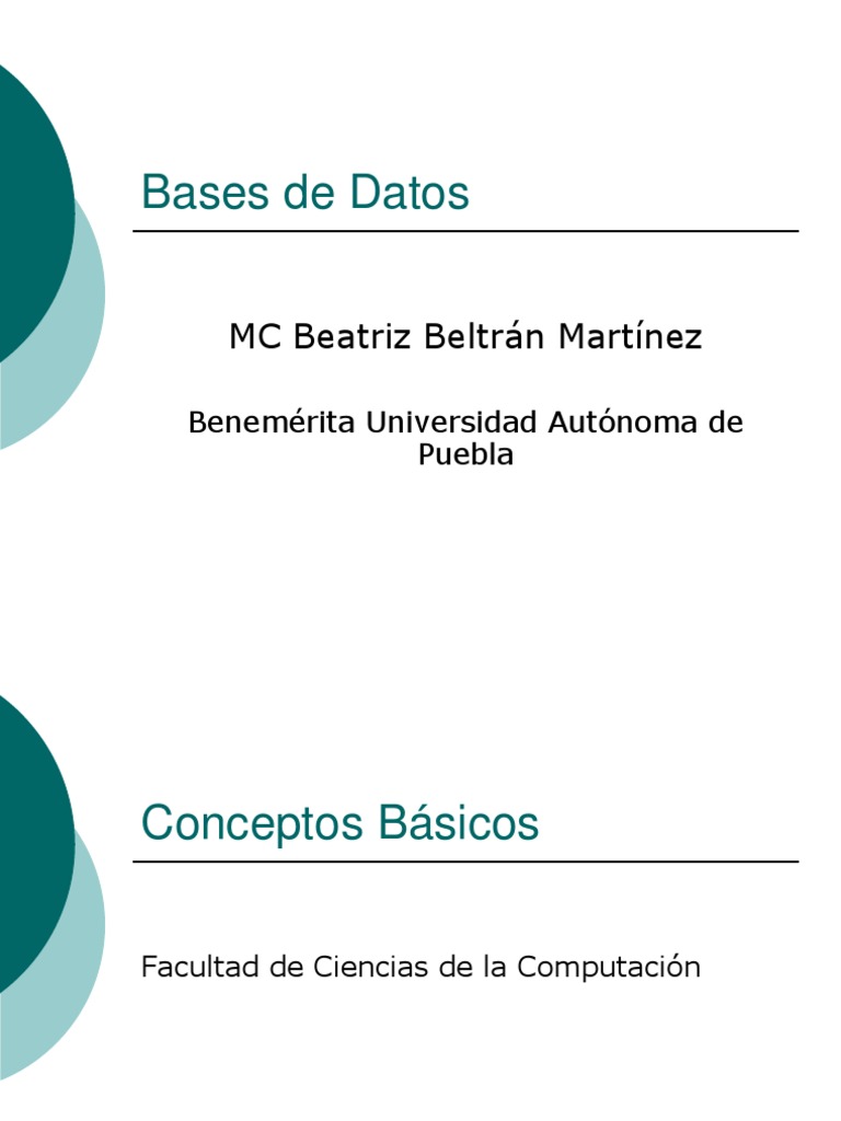 Introducción a Bases de Datos y DBMS | PDF | Modelo relacional | Bases ...