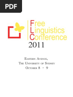 Free Linguistics Conference 2011 Program PDF