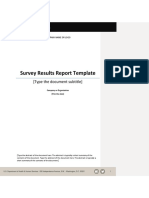 Survey Results Report Template: (Type The Document Subtitle)