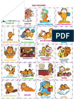 Garfield Daily Routines Posterflash Cards Set Flashcards Fun Activities Games Picture Dictionari 89928