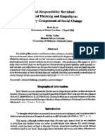 Social Responsibility Revisited: Critical Thinking and Empathy As Necessary Components of Social Change